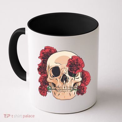 Floral Skull Coffee Mug