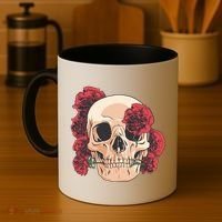 Floral Skull Coffee Mug thumb 4