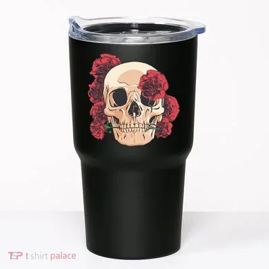 Floral Skull Tumbler