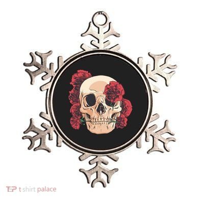 Floral Skull Ornament