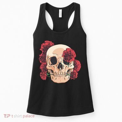 Floral Skull Women's Tank Top