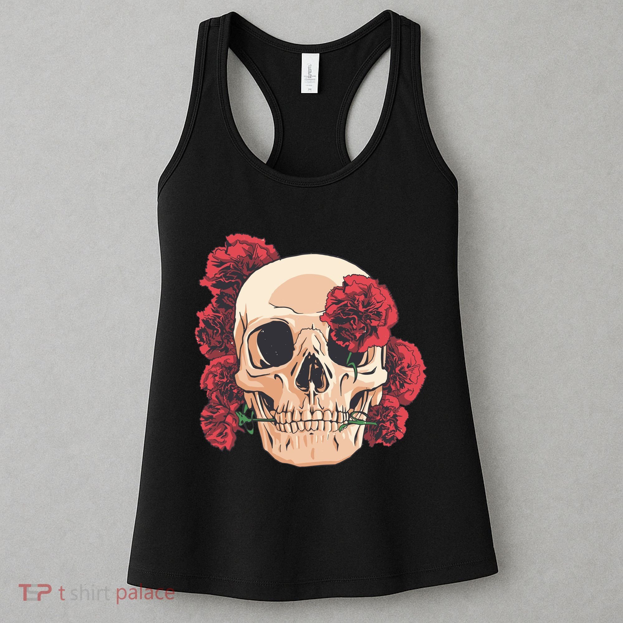 Floral Skull Women's Tank Top