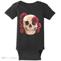 Floral Skull Baby Bodysuit thumb 0