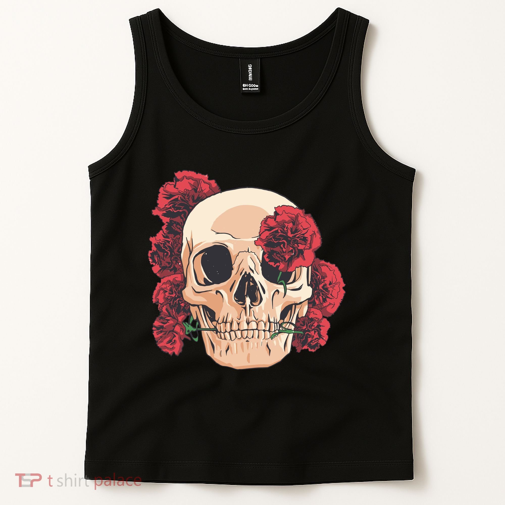 Floral Skull Tank Top