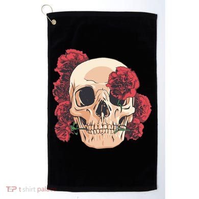 Floral Skull Golf Towel