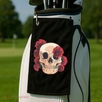 Floral Skull Golf Towel thumb 2