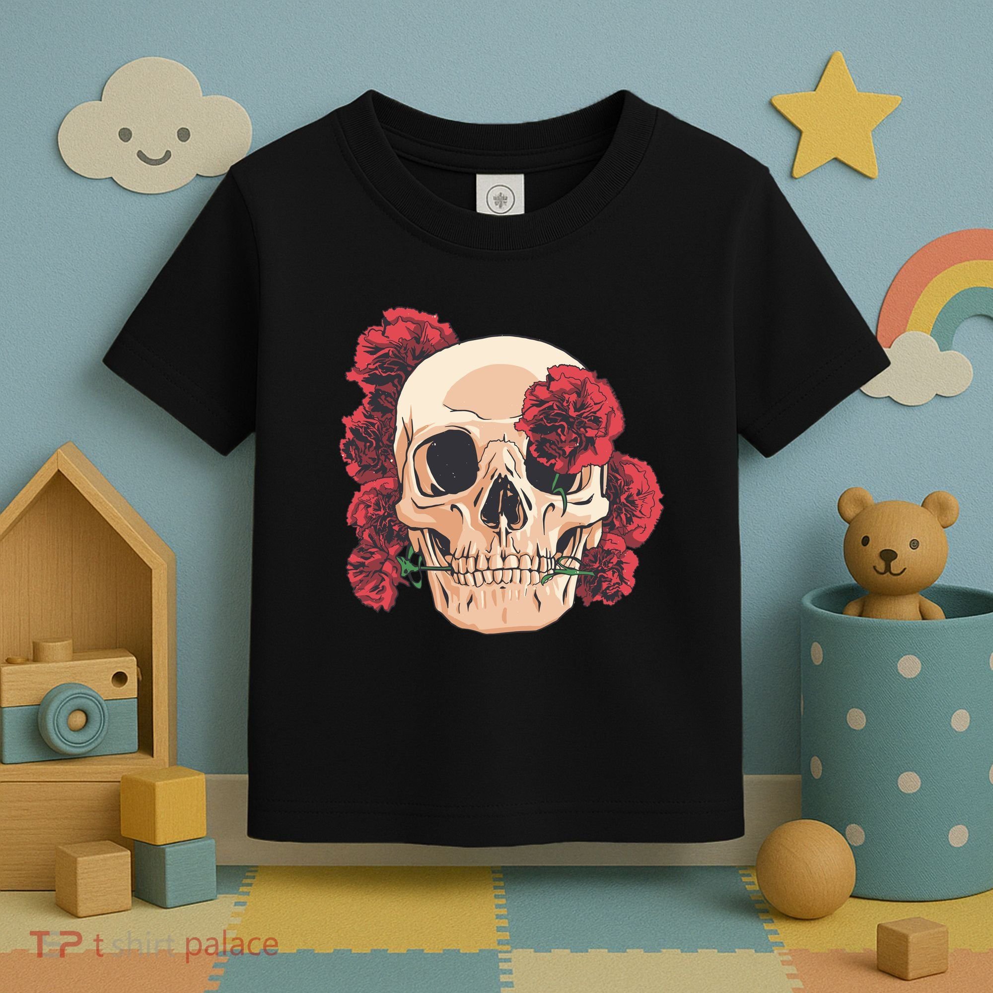Floral Skull Toddler T-Shirt