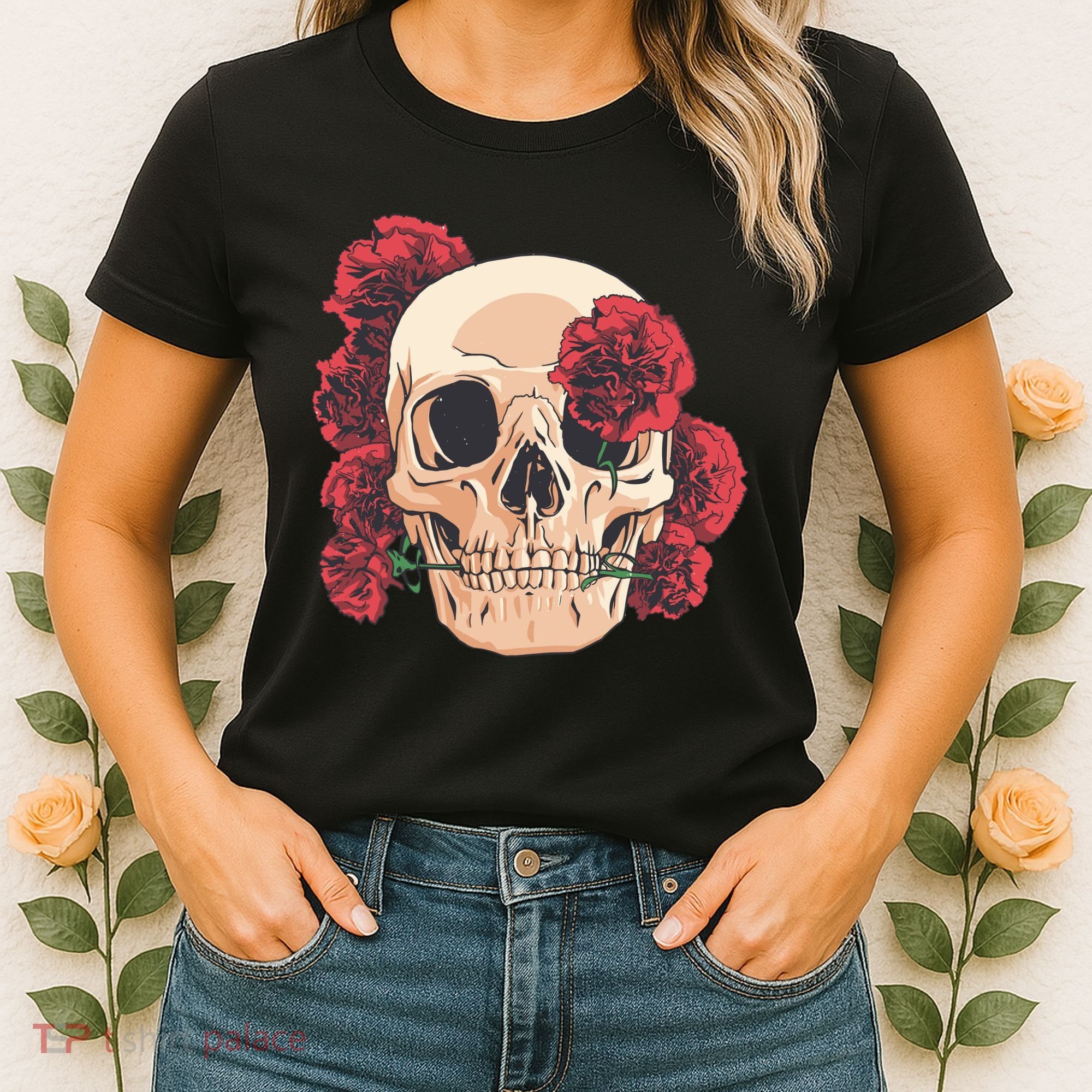Floral Skull Women's T-Shirt