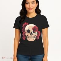 Floral Skull Women's T-Shirt thumb 4