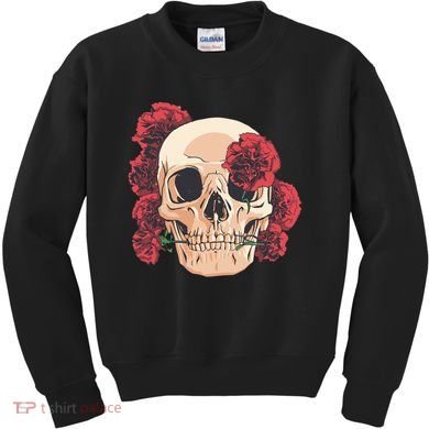 Floral Skull Kids Sweatshirt
