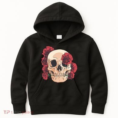 Floral Skull Kids Hoodie