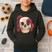 Floral Skull Kids Hoodie thumb 2