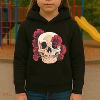 Floral Skull Kids Hoodie thumb 3