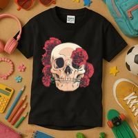 Floral Skull Kids T-Shirt thumb 3