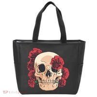Floral Skull Tote Bag thumb 0