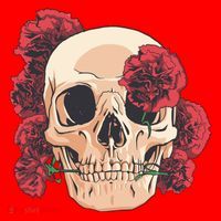 Floral Skull Santa Hat thumb 1