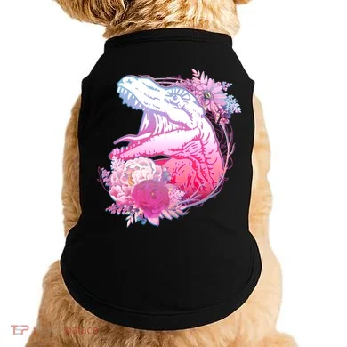 Floral T-Rex Doggie Tank
