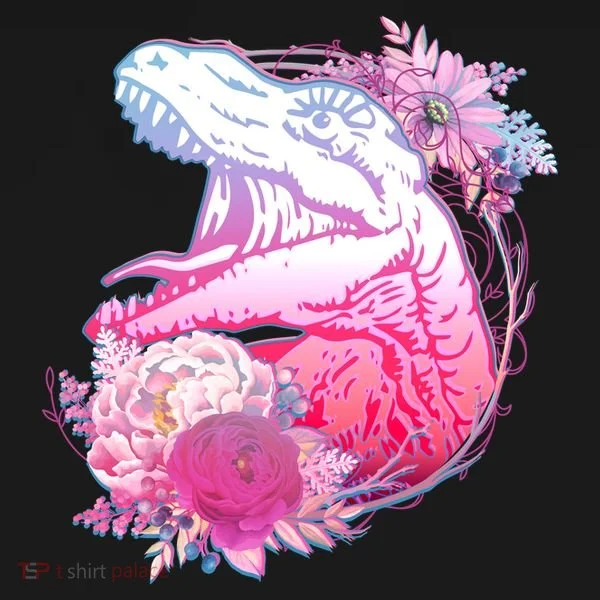 Floral T-Rex Doggie Tank