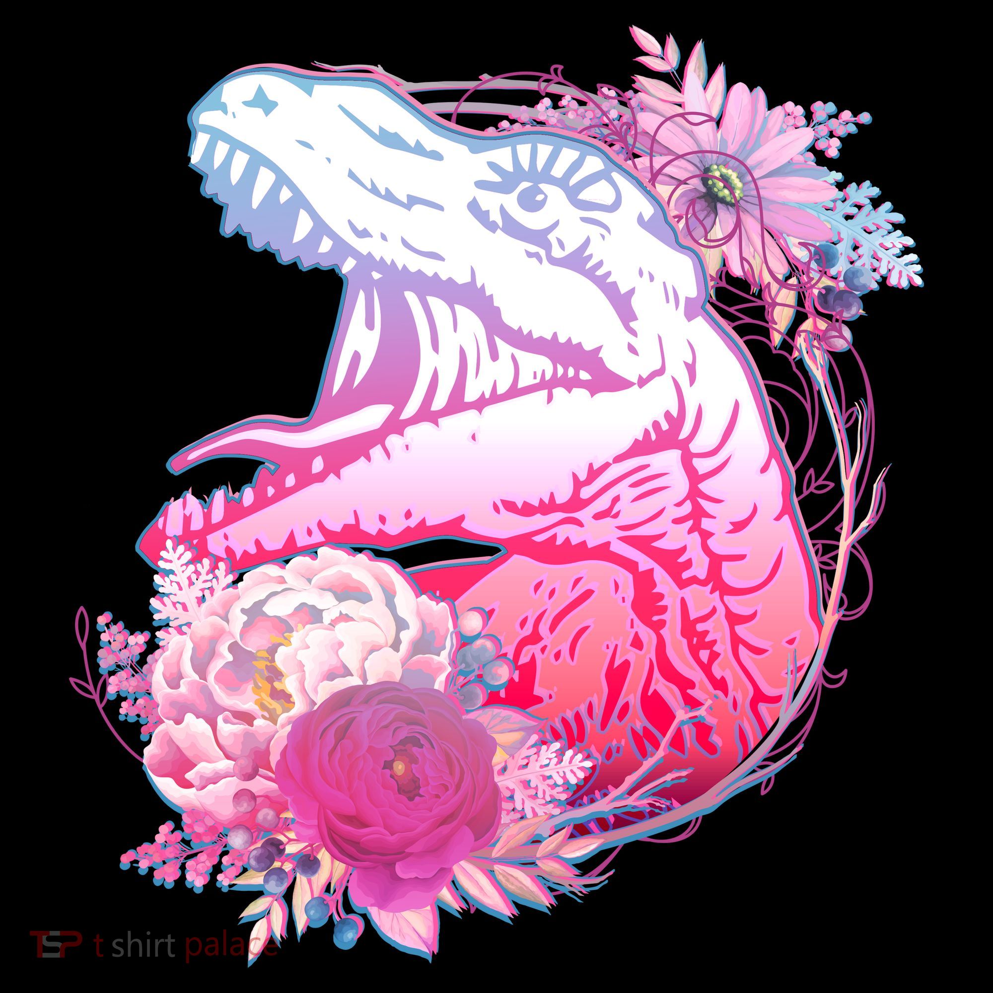 Floral T-Rex Women's Hoodie