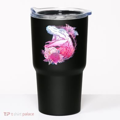 Floral T-Rex Tumbler