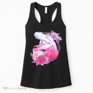 Floral T-Rex Women's Tank Top