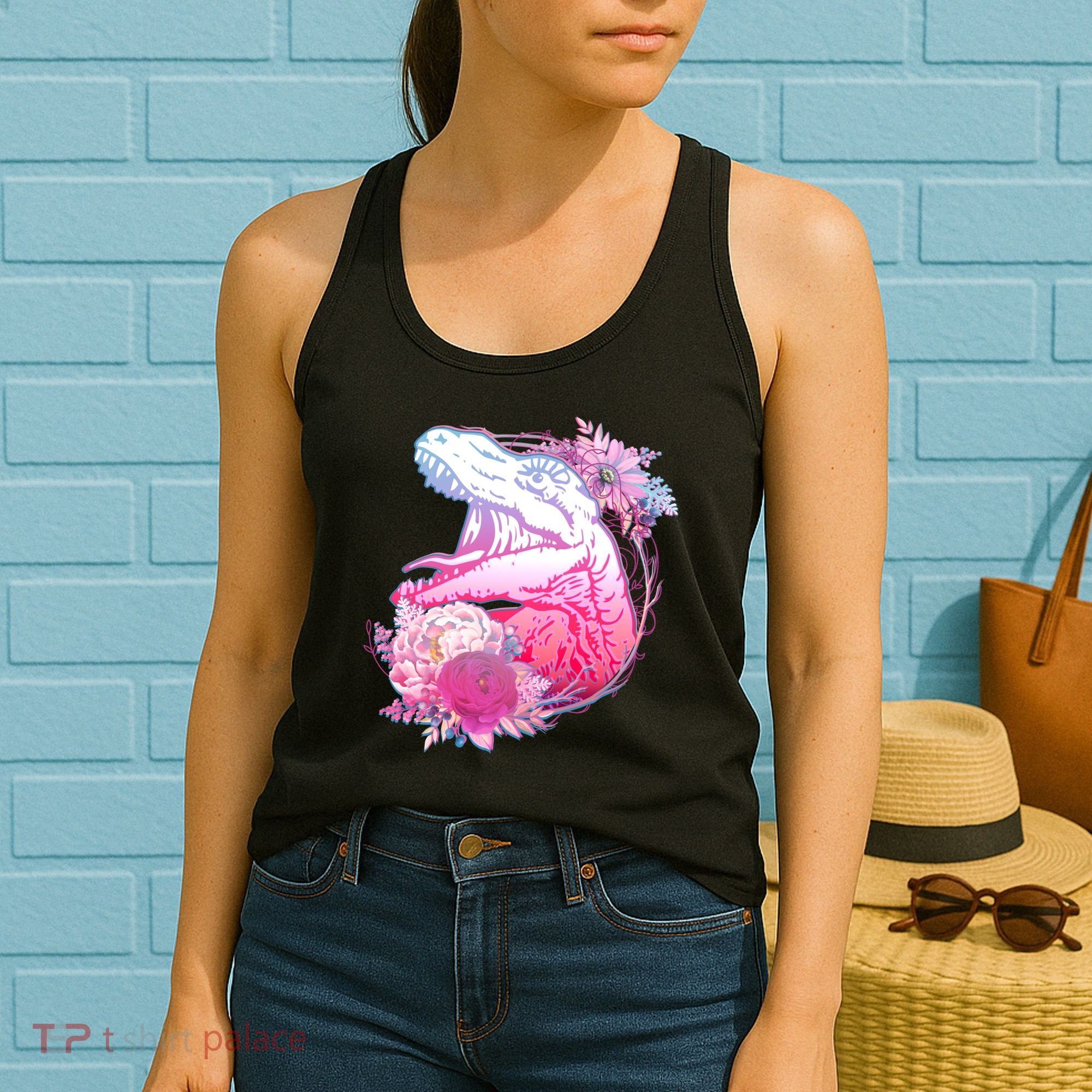 Floral T-Rex Women's Tank Top