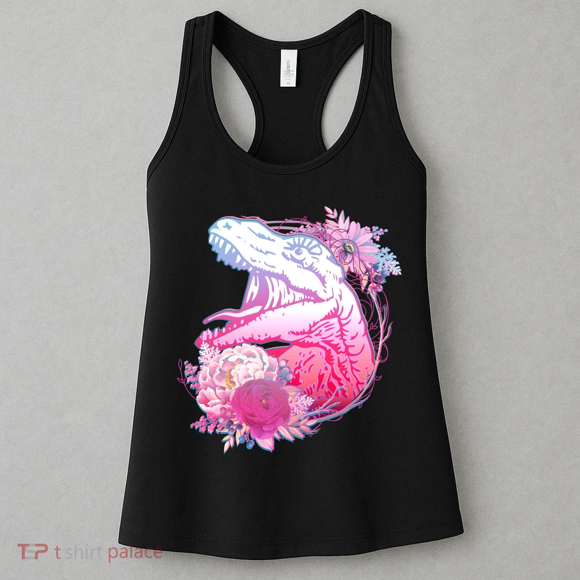 Floral T-Rex Women's Tank Top