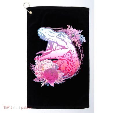 Floral T-Rex Golf Towel