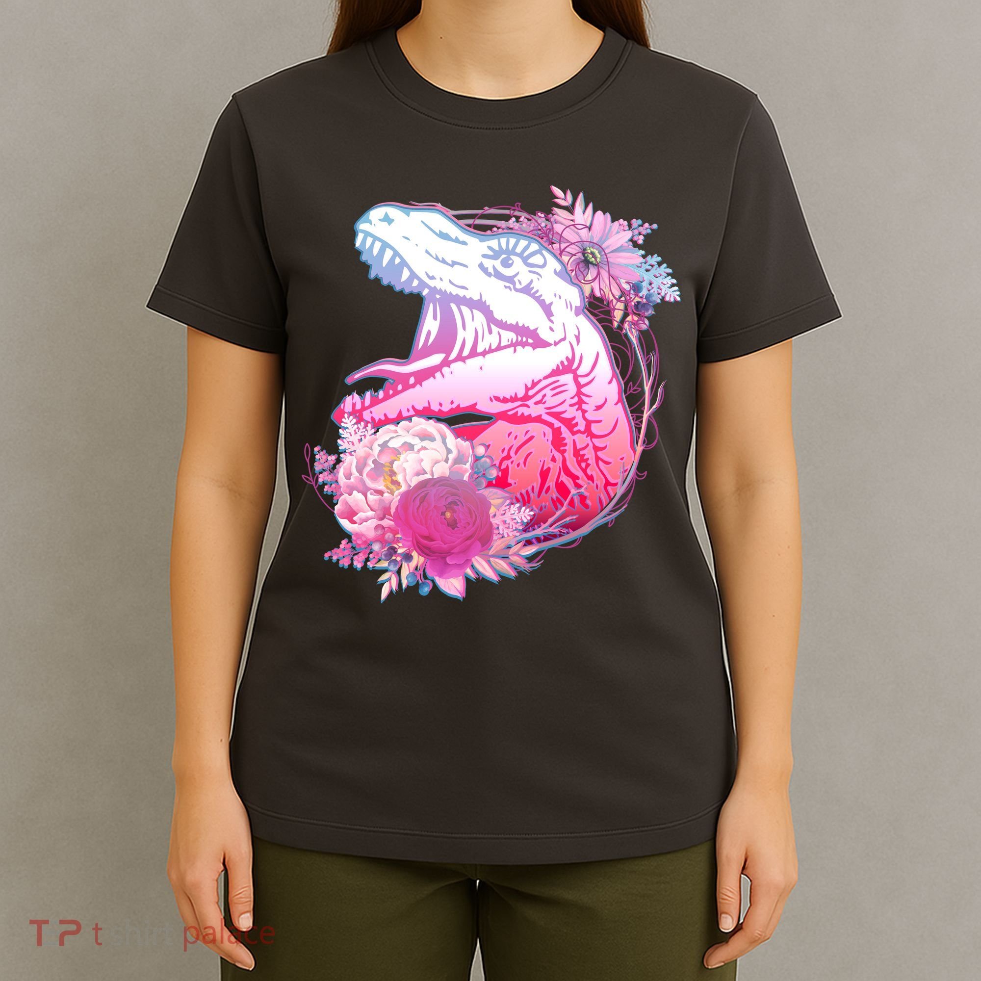 Floral T-Rex T-Shirt