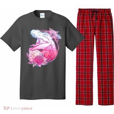Floral T-Rex Pajama Set