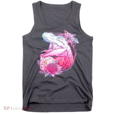 Floral T-Rex Tank Top