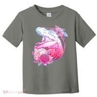Floral T-Rex Toddler T-Shirt thumb 0