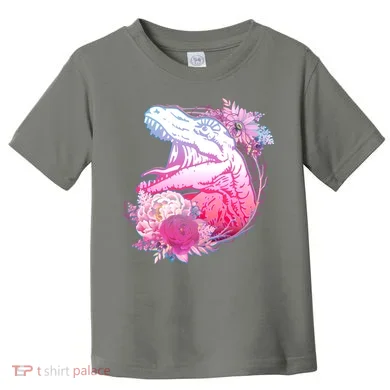 Floral T-Rex Toddler T-Shirt