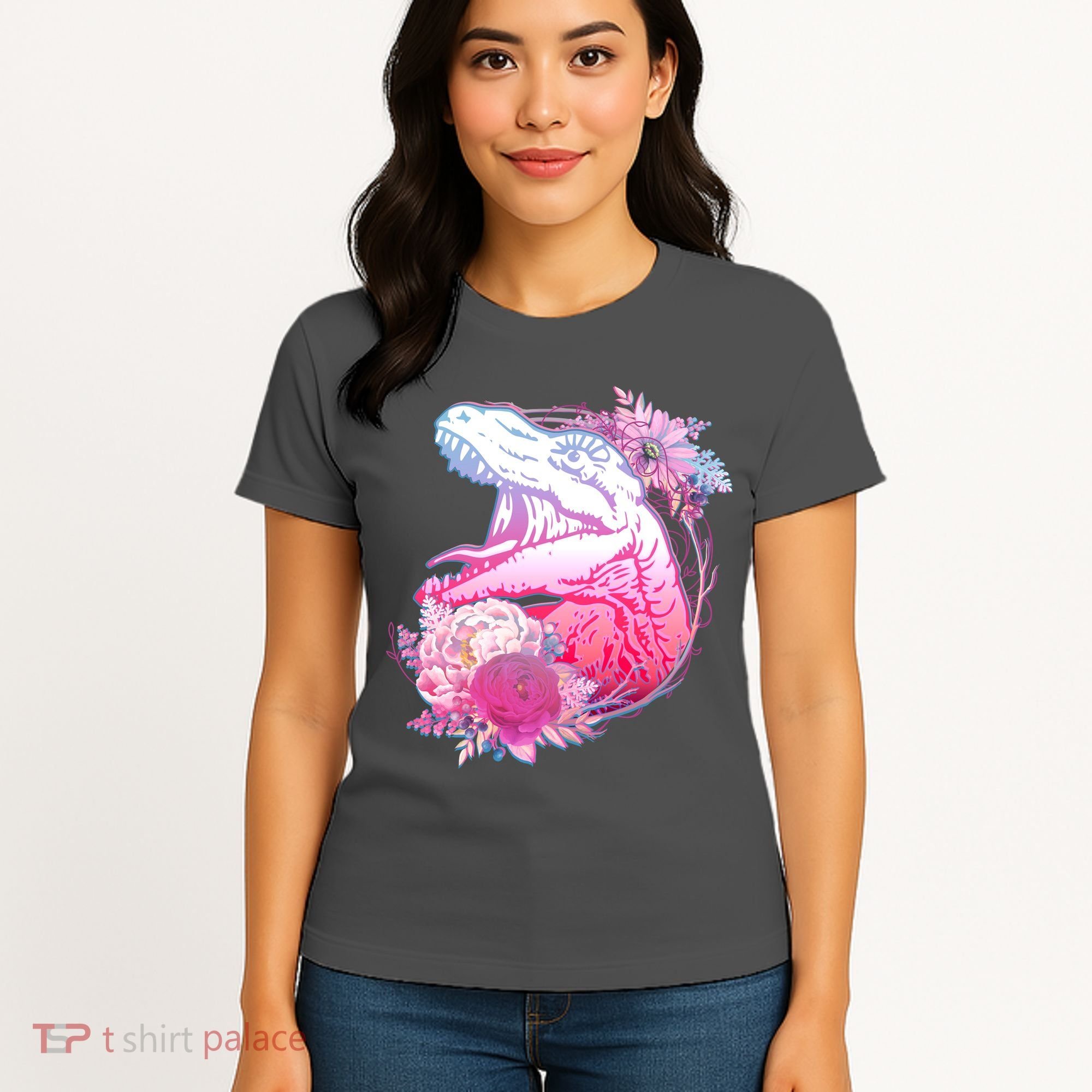 Floral T-Rex Women's T-Shirt