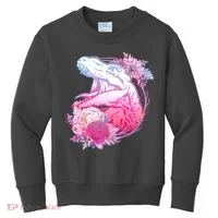 Floral T-Rex Kids Sweatshirt thumb 0