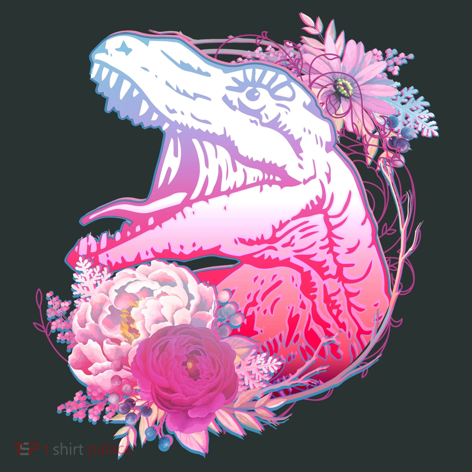 Floral T-Rex Kids Sweatshirt
