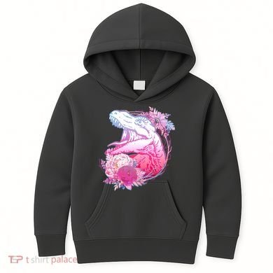 Floral T-Rex Kids Hoodie