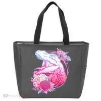 Floral T-Rex Tote Bag thumb 0