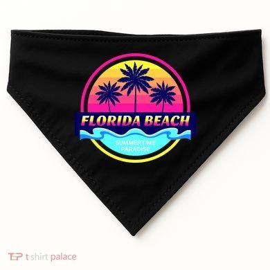 Florida Beach Retro USA-Made Doggie Bandana