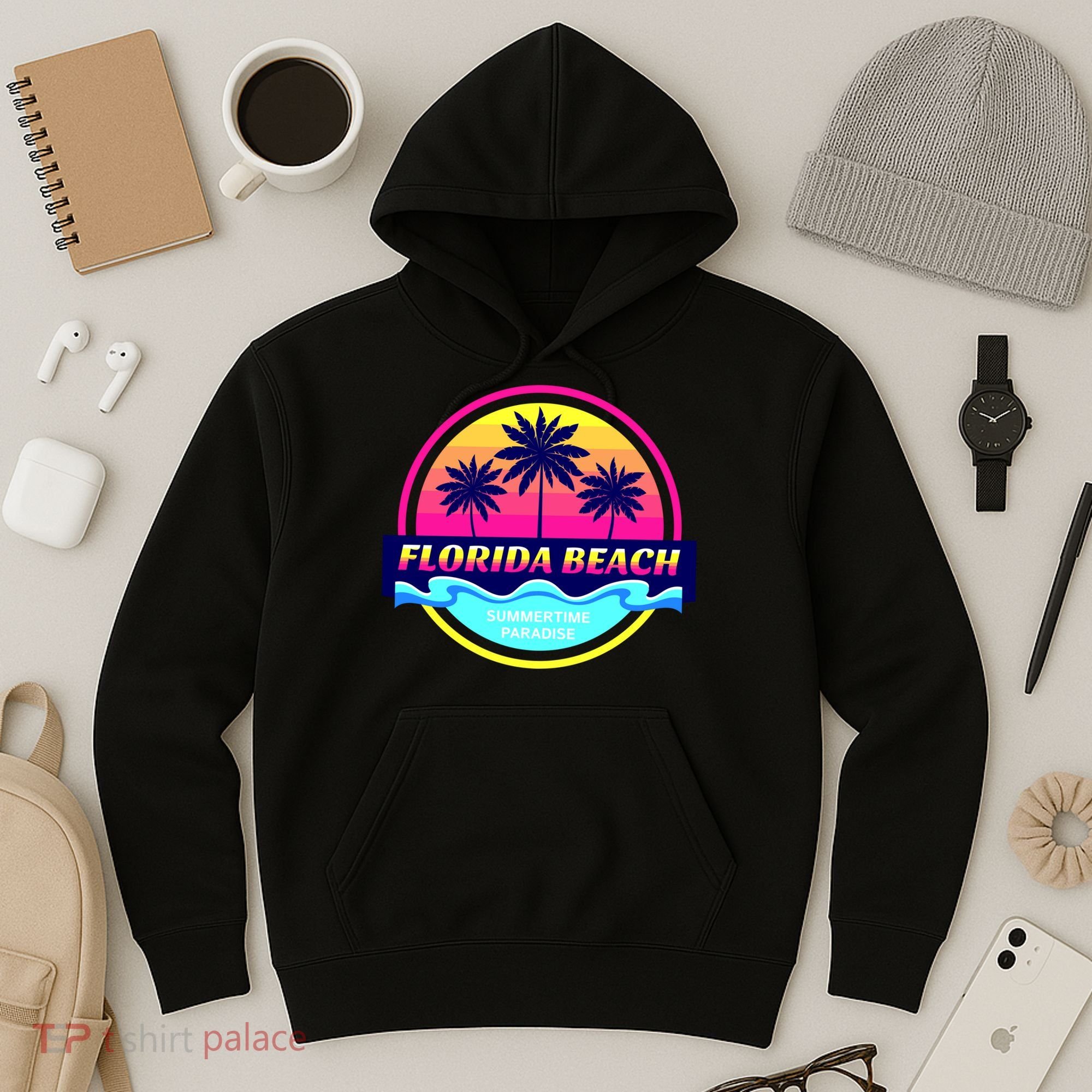 Florida Beach Retro Hoodie