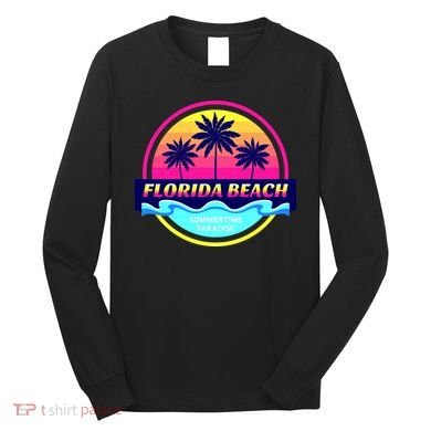 Florida Beach Retro Long Sleeve Shirt