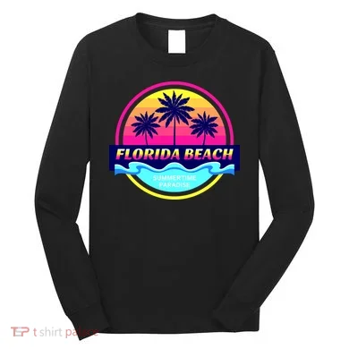 Florida Beach Retro Long Sleeve Shirt