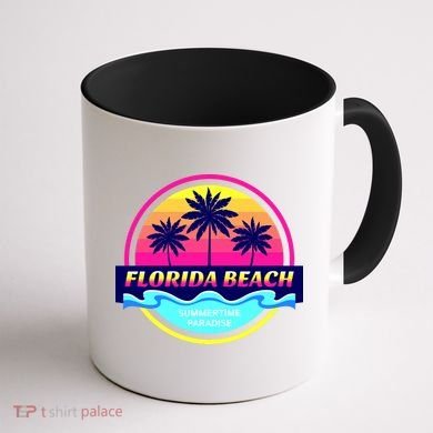 Florida Beach Retro Coffee Mug back