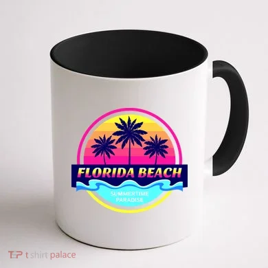 Florida Beach Retro Coffee Mug back