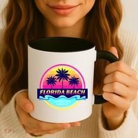 Florida Beach Retro Coffee Mug thumb 3