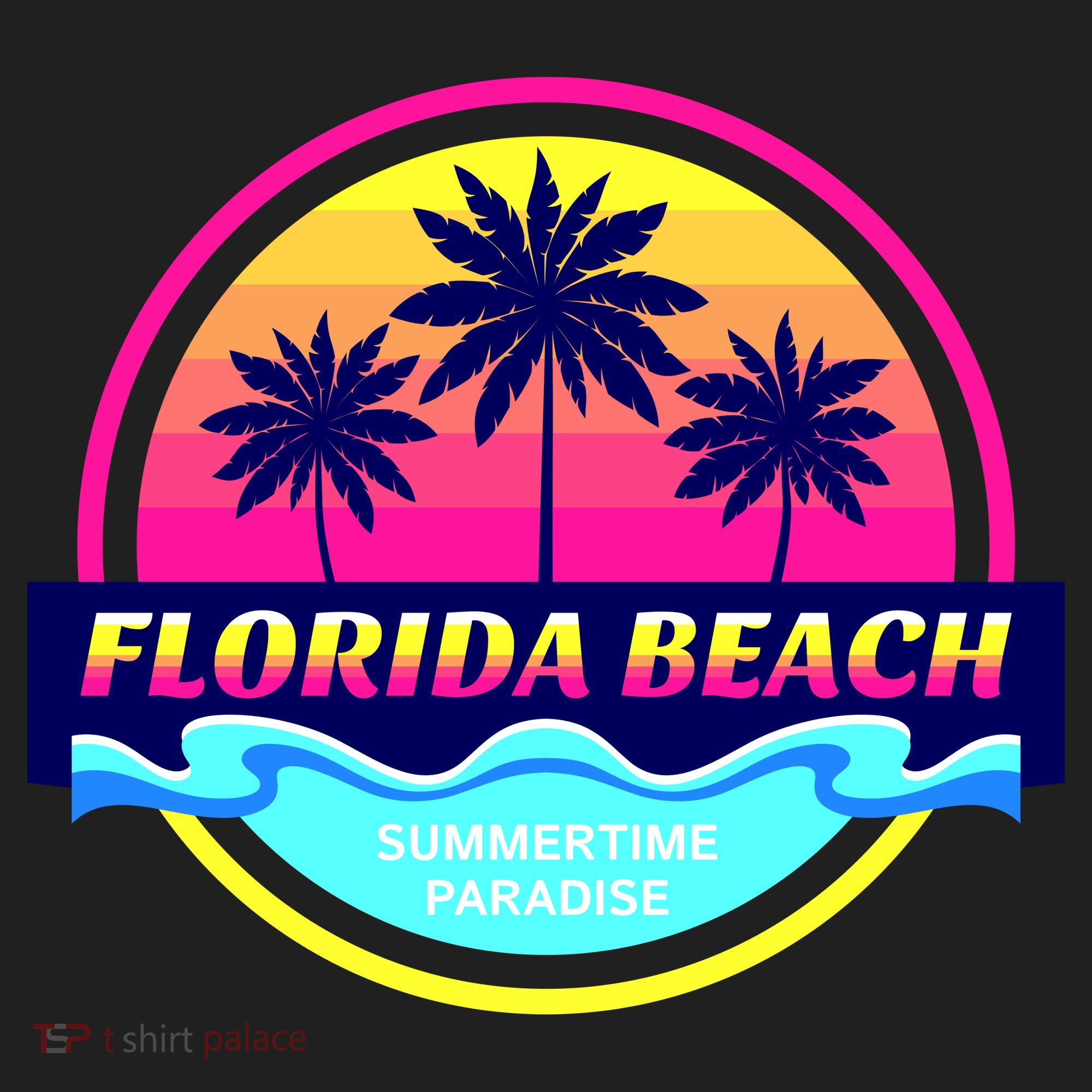 Florida Beach Retro Beanie