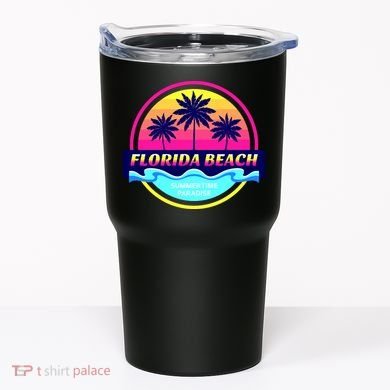 Florida Beach Retro Tumbler