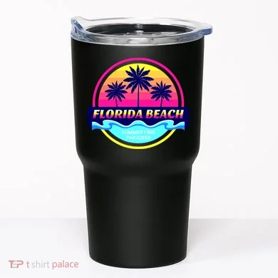 Florida Beach Retro Tumbler