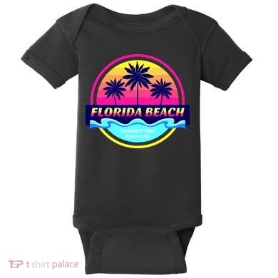 Florida Beach Retro Baby Bodysuit