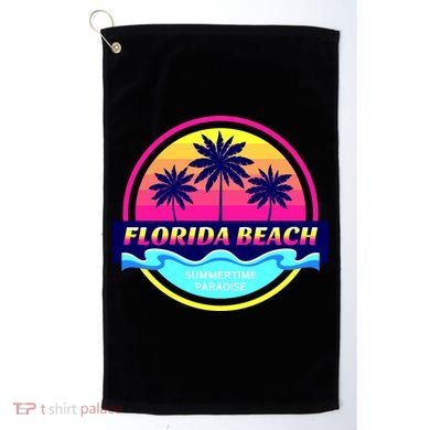 Florida Beach Retro Golf Towel